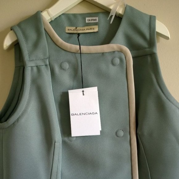 Balenciaga Paris Green Jumper Dress - Picture 4 of 4